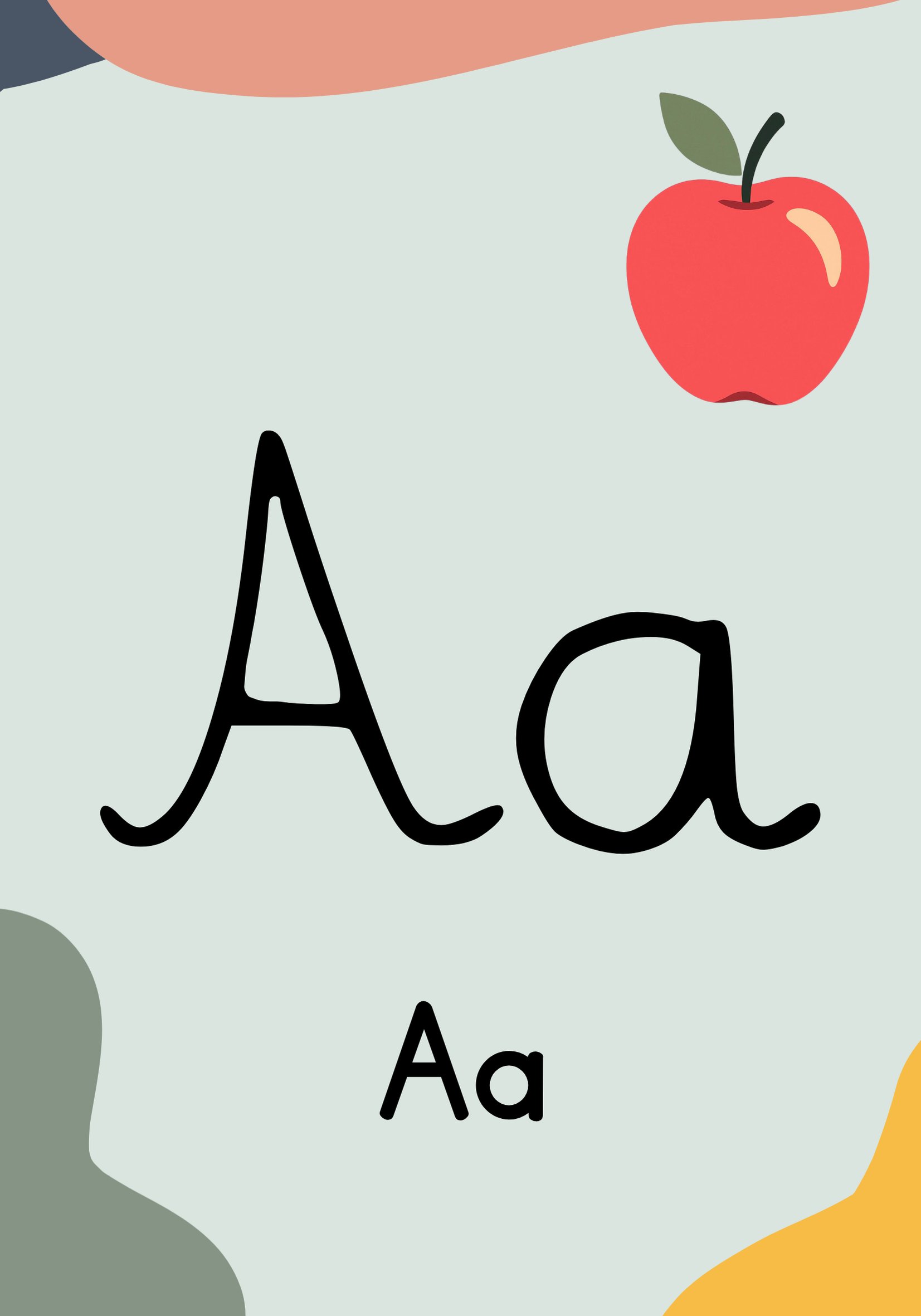 ABC kártyakészlet – az „A” betű kártya előlapja