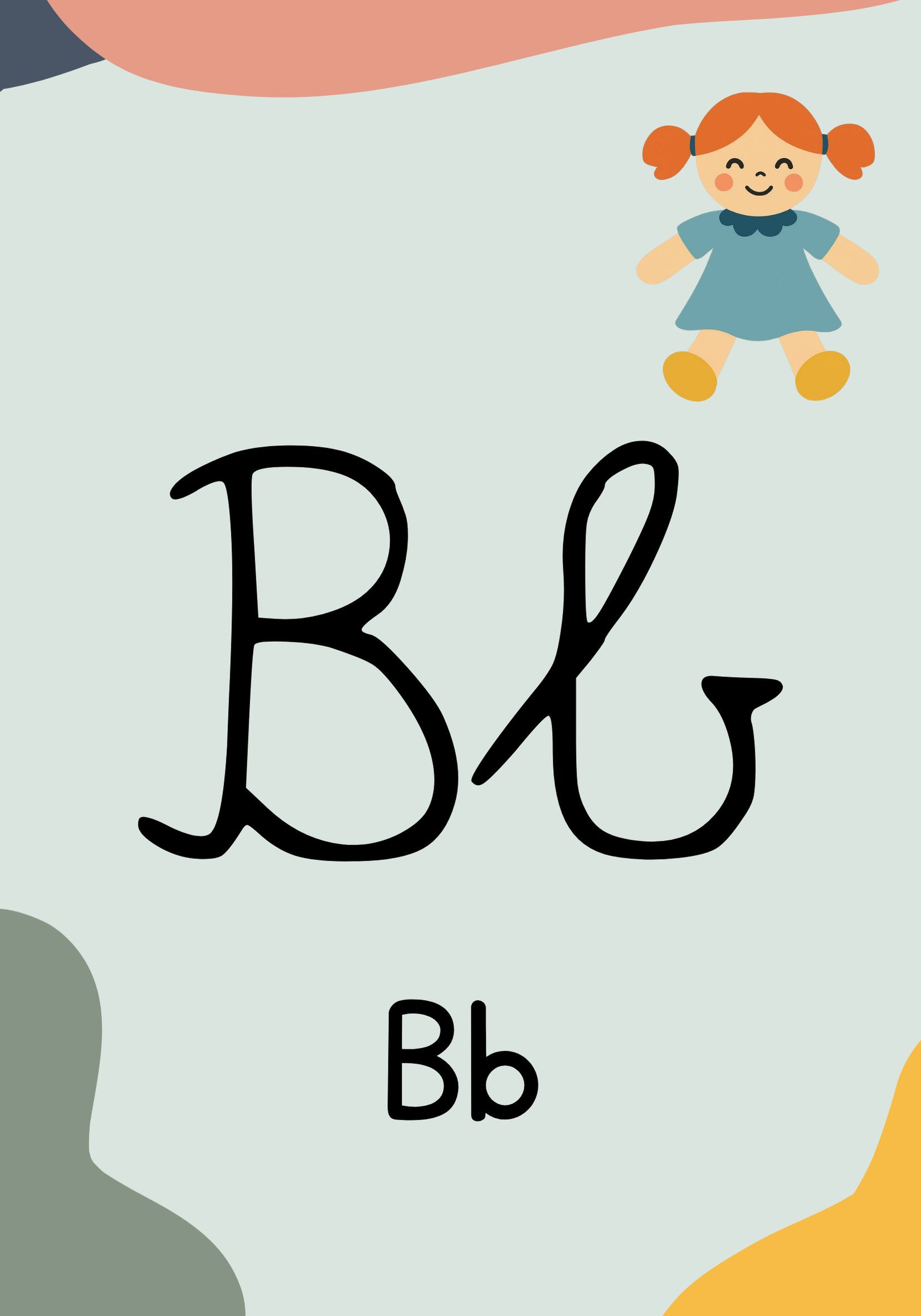 ABC kártyakészlet – a „B” betű kártya előlapja