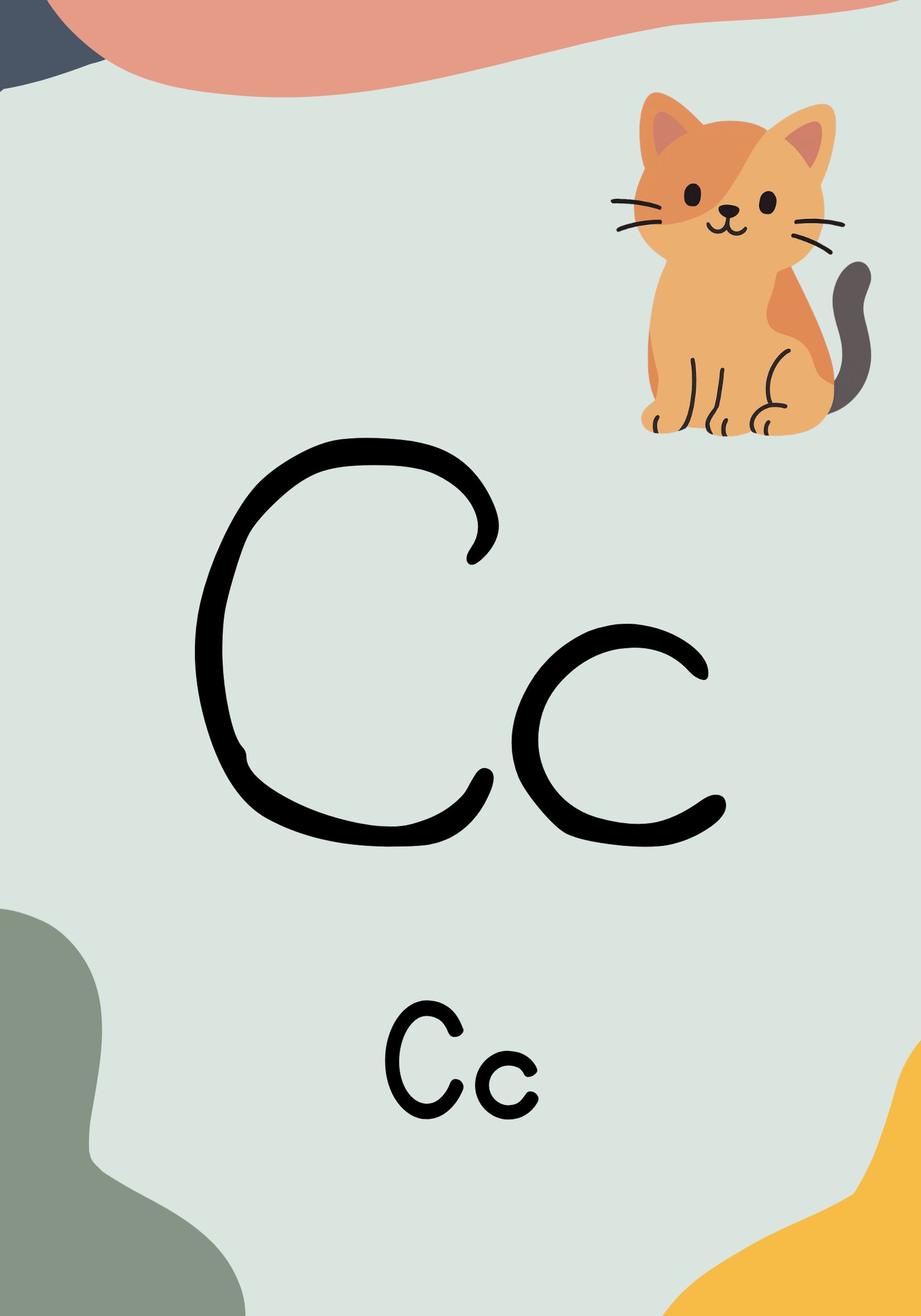 ABC kártyakészlet – a „C” betű kártya előlapja
